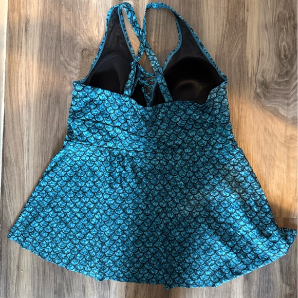 Torrid blue mermaid tankini women’s plus size 2 - Picture 3 of 6